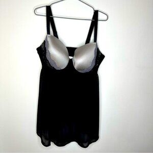 Penningtons Ti Voglio Silver Satin and Lace Babydoll
